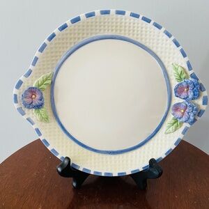 Mud Pie floral Cookie Plate, Vintage Serveware, Floral Plate, Mud Pie Home Decor